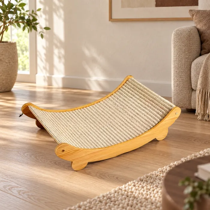 Wooden Scratcher Tower