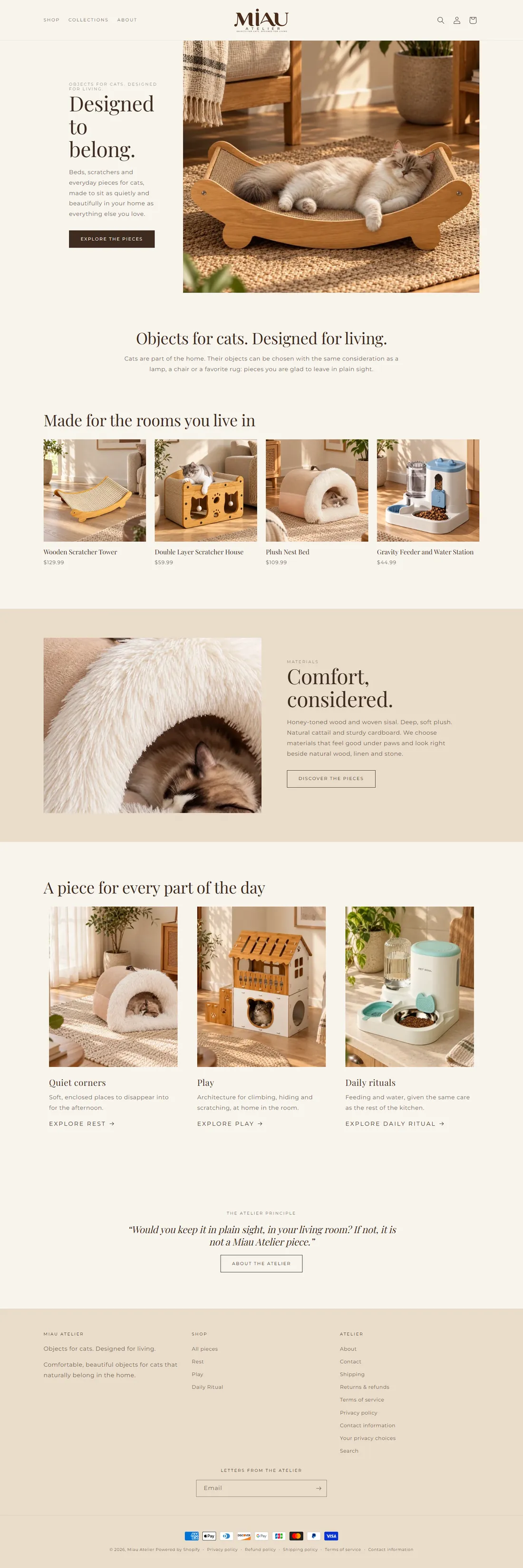 Miau Atelier homepage